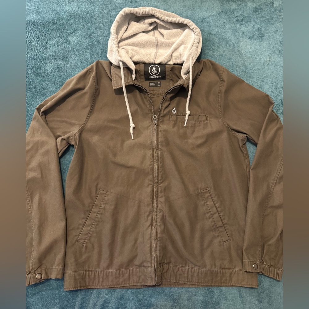 Men’s Volcom Zip Up Jacket with Hoodie Size Large